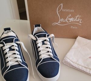 Christian Louboutin Men's Sneaker Size 40. Blue Demin New.